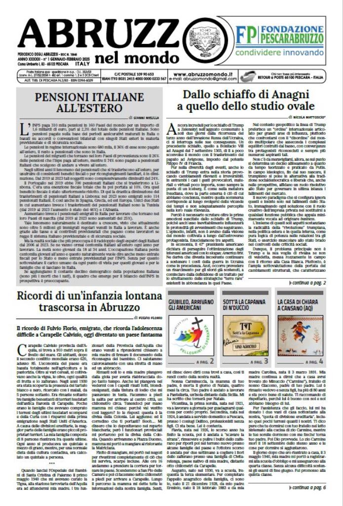 Abruzzo nel mondo n.1 gennaio febbraio 2025